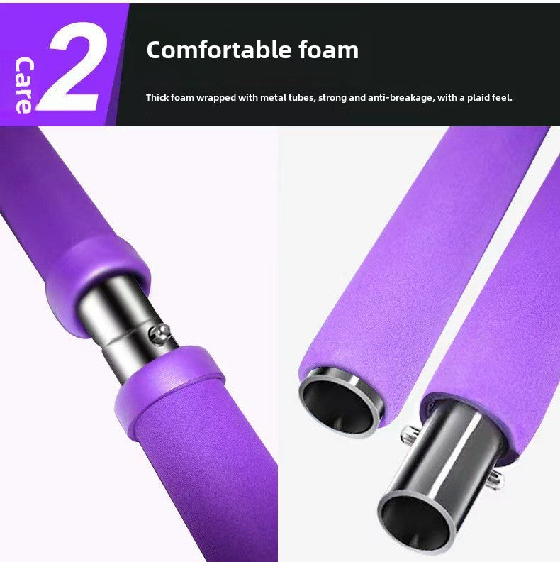 Pilates Stick Multifunctional Fitness Stick Yoga Pilates Equipment Home Elastic Exercise Training Hip Pull Rope