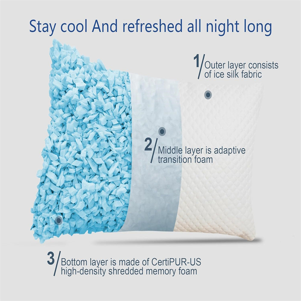 Sponge Pillow Shredded Memory Foam Particle Pillow Foreign Trade Pillow Amazon Foreign Trade Pillow Factory
