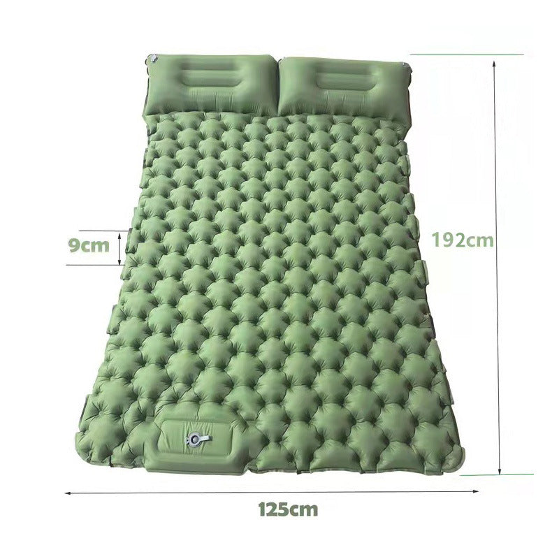 Outdoor Inflatable Cushion Lightweight Portable Outdoor Camping Foot Step Moisture-proof Double Sleeping Mat Lunch Break Car Inflatable Mattress