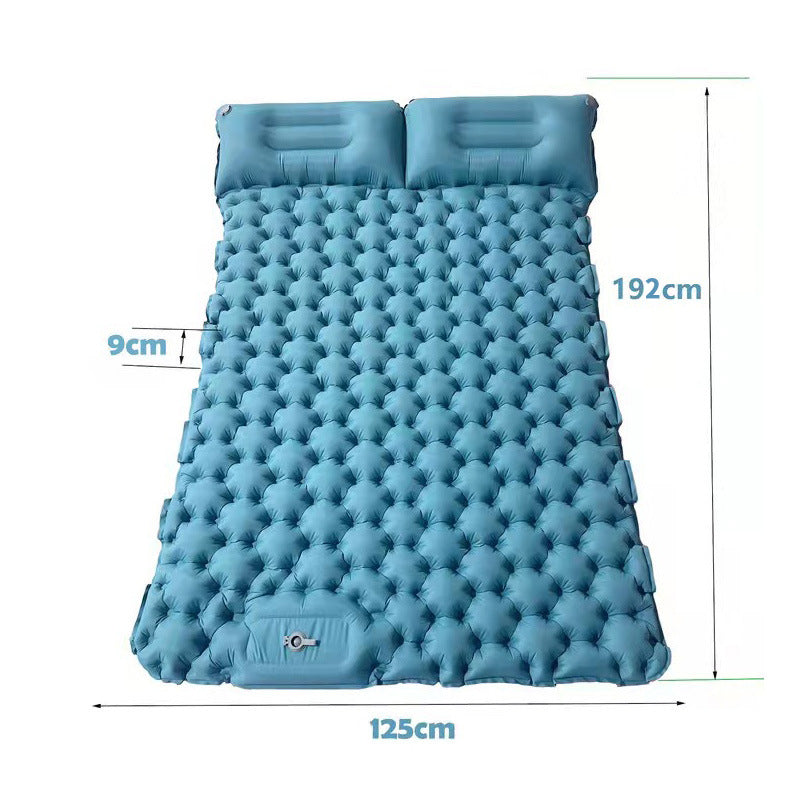 Outdoor Inflatable Cushion Lightweight Portable Outdoor Camping Foot Step Moisture-proof Double Sleeping Mat Lunch Break Car Inflatable Mattress