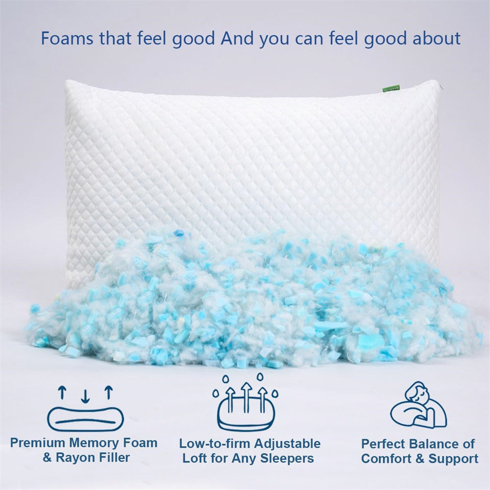 Sponge Pillow Shredded Memory Foam Particle Pillow Foreign Trade Pillow Amazon Foreign Trade Pillow Factory