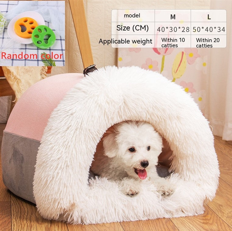 Autumn/Winter Portable Pet Nest | Cozy Dog & Cat Bed