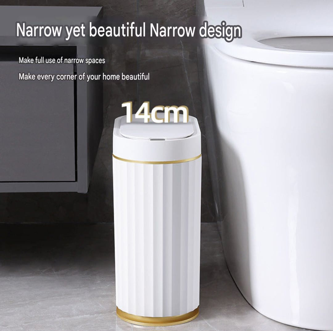 Intelligent Induction Trash Can Automatic Household Toilet Electric Narrow Paper Basket.