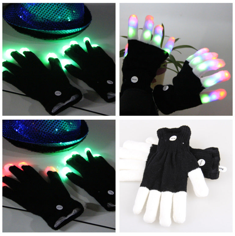 Very Good Brand LED Night Glow Gloves Flash Gloves Entertainment Cheer Glow Gloves
