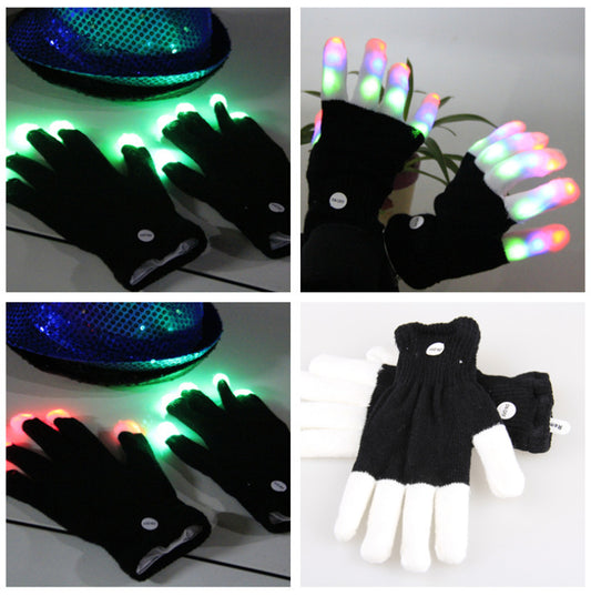 Very Good Brand LED Night Glow Gloves Flash Gloves Entertainment Cheer Glow Gloves