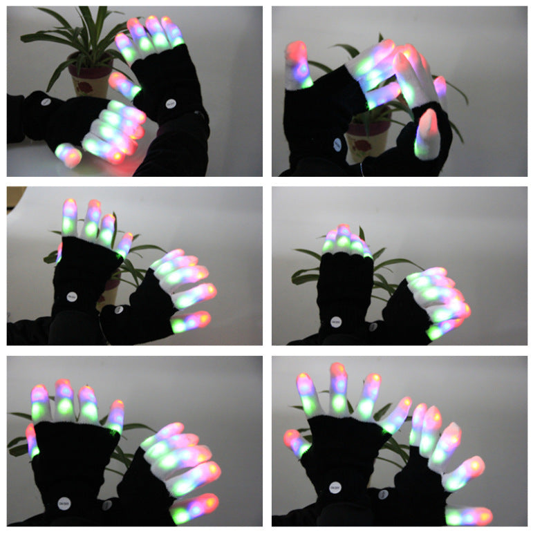 Very Good Brand LED Night Glow Gloves Flash Gloves Entertainment Cheer Glow Gloves