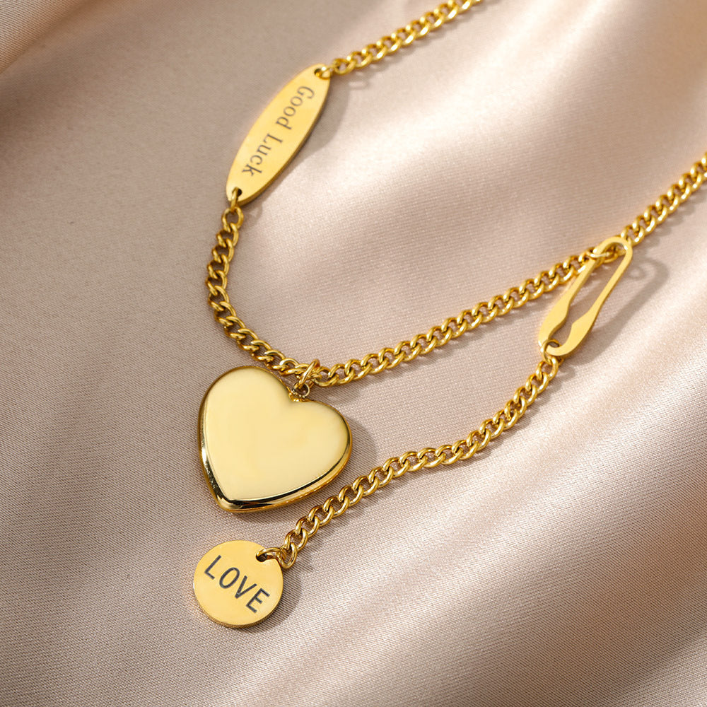 Zircon Heart & Star Choker Necklace – Wedding Gift