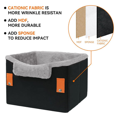 Dog Car Booster Seat for Small Pets with Safety Clip