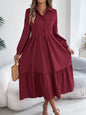 Loose Fit Turn-Down Collar Shirt Dress– Spring/Autumn Style
