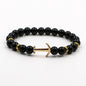 Boat Anchor Volcanic Natural Stone Bracelet