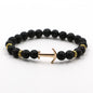 Boat Anchor Volcanic Natural Stone Bracelet