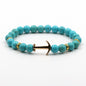 Boat Anchor Volcanic Natural Stone Bracelet