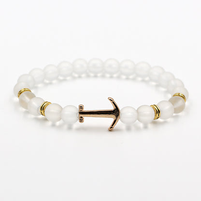 Boat Anchor Volcanic Natural Stone Bracelet