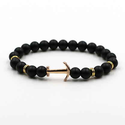 Boat Anchor Volcanic Natural Stone Bracelet