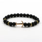 Boat Anchor Volcanic Natural Stone Bracelet