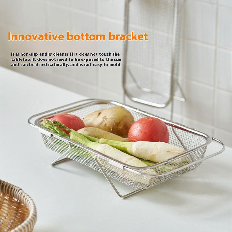 Stainless Steel Sink Drainage Basket Kitchen Sink Retractable