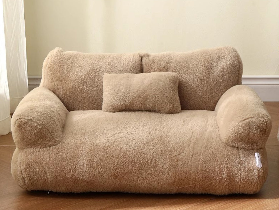 Warm Plush Pet Bed | Luxury Sofa for Cats & Puppies