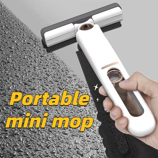 Portable Self-Squeeze Mini Mop – Hand Wash-Free, Strong Absorbent