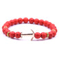 Boat Anchor Volcanic Natural Stone Bracelet