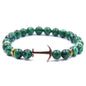 Boat Anchor Volcanic Natural Stone Bracelet