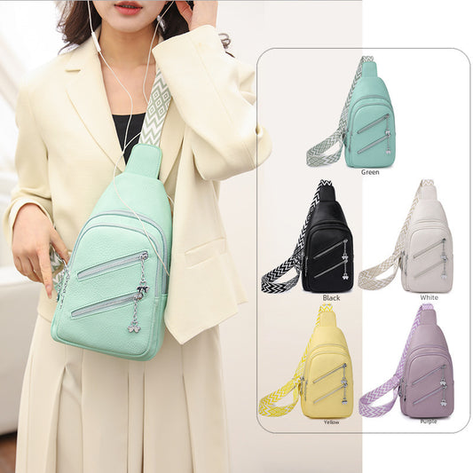 All-match Casual Bag Women&#039;s 2023 New Fashion Pu Chest Bag Women&#039;s Shoulder Crossbody Bag Large Capacity Lightweight Chest Bag