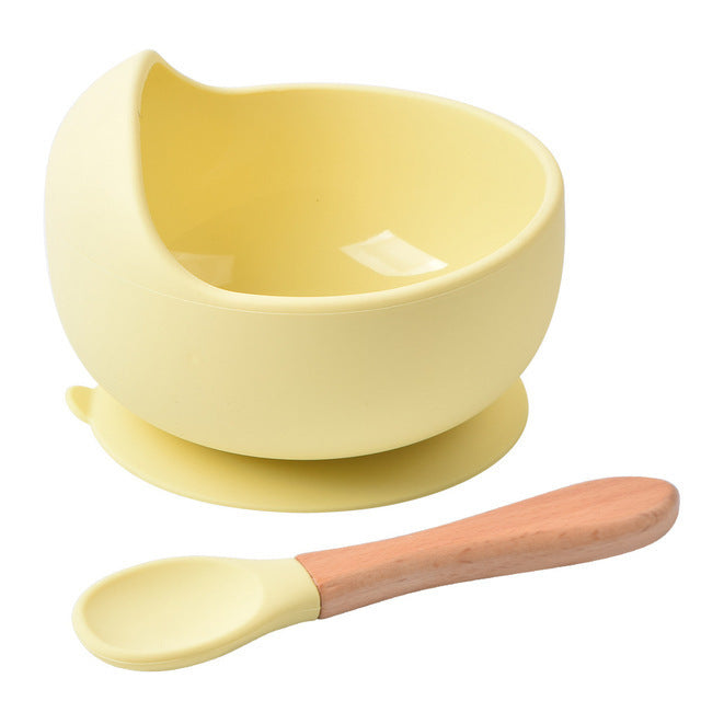 Food-grade Children&#039;s Feeding Tableware Silicone Food Bowls Spoons