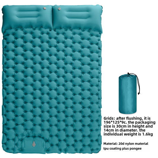 Outdoor Inflatable Cushion Lightweight Portable Outdoor Camping Foot Step Moisture-proof Double Sleeping Mat Lunch Break Car Inflatable Mattress