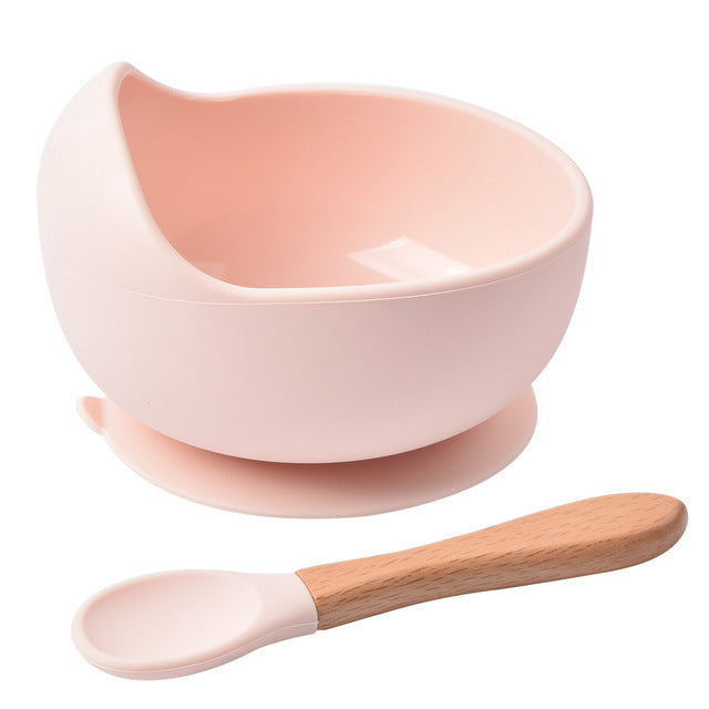 Food-grade Children&#039;s Feeding Tableware Silicone Food Bowls Spoons