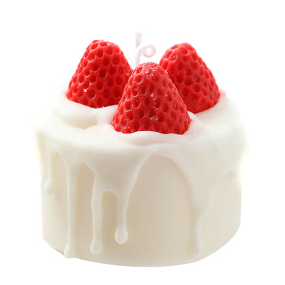 Cake Strawberry Aromatherapy Candle Creative Gift Gift Birthday Decoration Ornaments