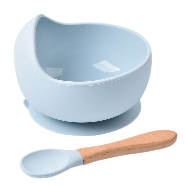 Food-grade Children&#039;s Feeding Tableware Silicone Food Bowls Spoons