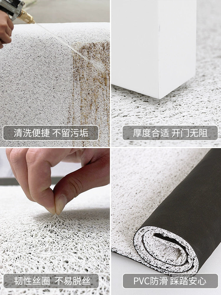 Household Entrance Door Floor Mat Silk Circle Floor Mat
