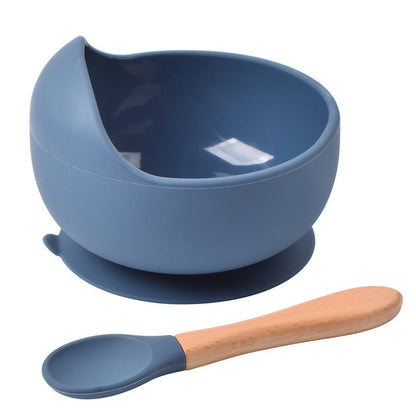 Food-grade Children&#039;s Feeding Tableware Silicone Food Bowls Spoons