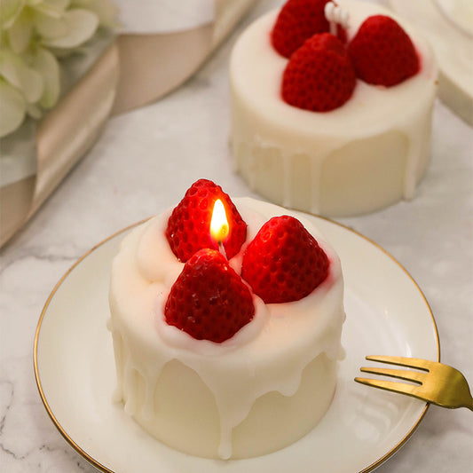 Cake Strawberry Aromatherapy Candle Creative Gift Gift Birthday Decoration Ornaments
