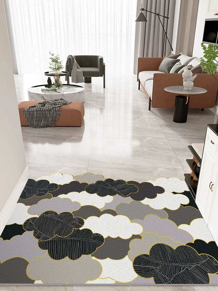 Household Entrance Door Floor Mat Silk Circle Floor Mat