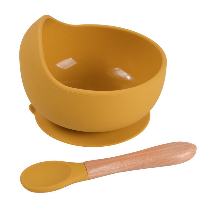 Food-grade Children&#039;s Feeding Tableware Silicone Food Bowls Spoons