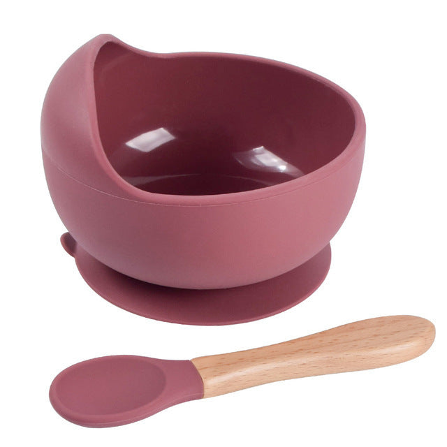 Food-grade Children&#039;s Feeding Tableware Silicone Food Bowls Spoons
