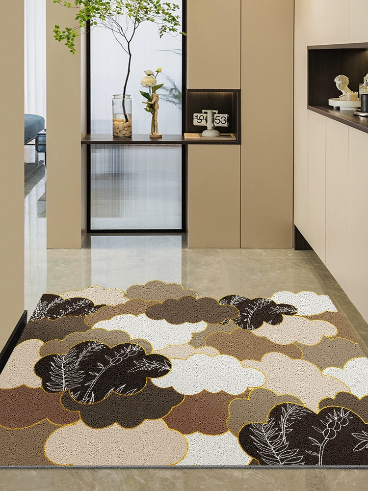 Household Entrance Door Floor Mat Silk Circle Floor Mat