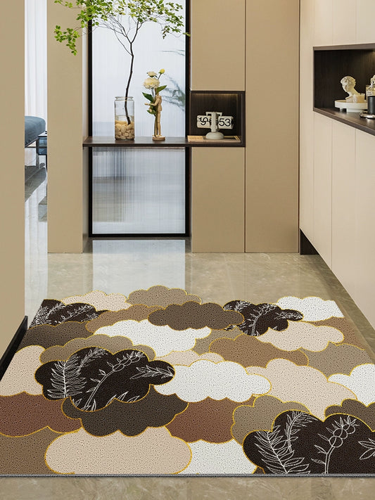Household Entrance Door Floor Mat Silk Circle Floor Mat