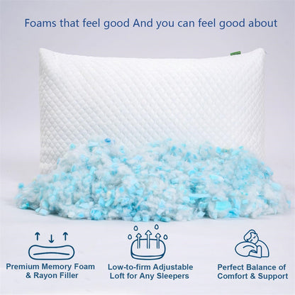 Sponge Pillow Shredded Memory Foam Particle Pillow Foreign Trade Pillow Amazon Foreign Trade Pillow Factory
