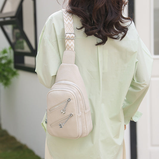 All-match Casual Bag Women&#039;s 2023 New Fashion Pu Chest Bag Women&#039;s Shoulder Crossbody Bag Large Capacity Lightweight Chest Bag