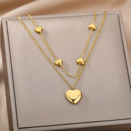 Zircon Heart & Star Choker Necklace – Wedding Gift