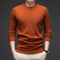 Solid Color Men's Round Neck Long Sleeve Autumn And Winter Leisure Sweater