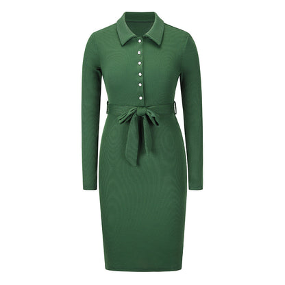 Women New Western Mid-length Pullover Knitted Dress.