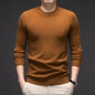 Solid Color Men's Round Neck Long Sleeve Autumn And Winter Leisure Sweater