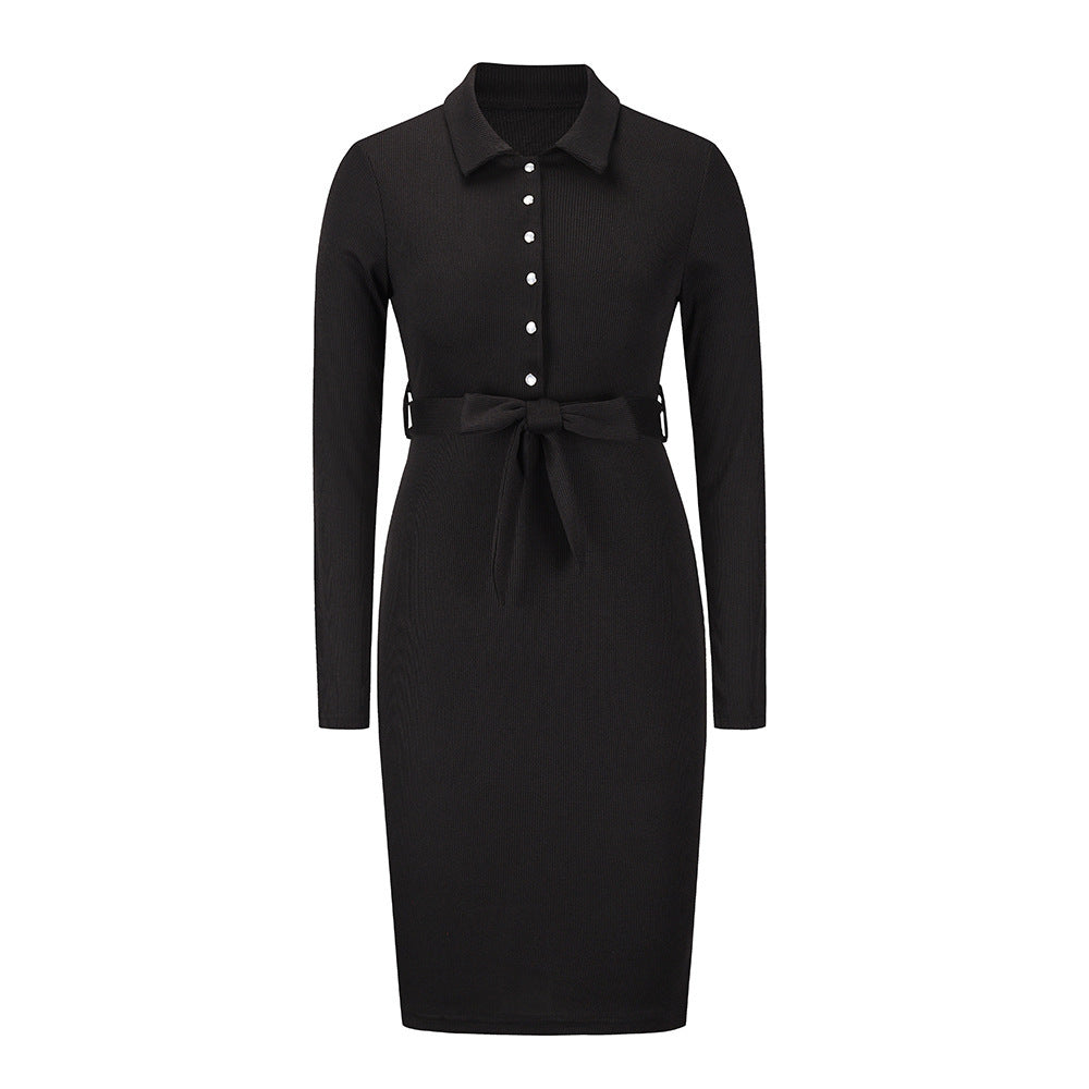 Women New Western Mid-length Pullover Knitted Dress.