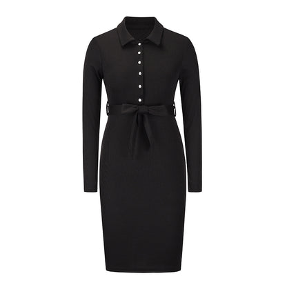 Women New Western Mid-length Pullover Knitted Dress.