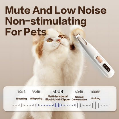 Rechargeable Pet Hair Trimmer | LED Precision & Waterproof