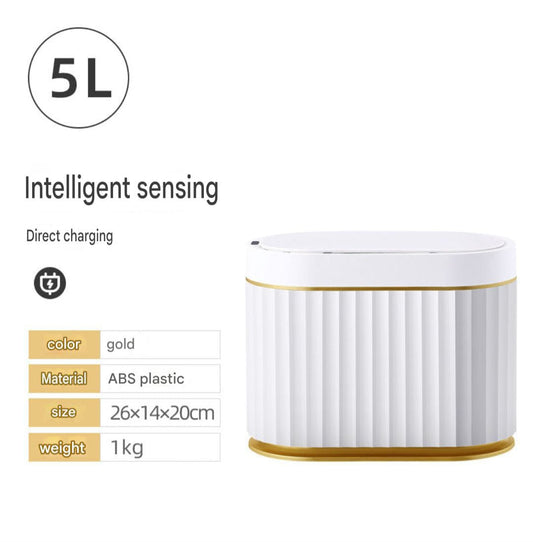 Intelligent Induction Trash Can Automatic Household Toilet Electric Narrow Paper Basket.