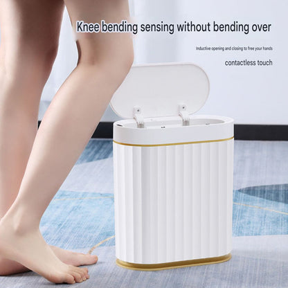 Intelligent Induction Trash Can Automatic Household Toilet Electric Narrow Paper Basket.